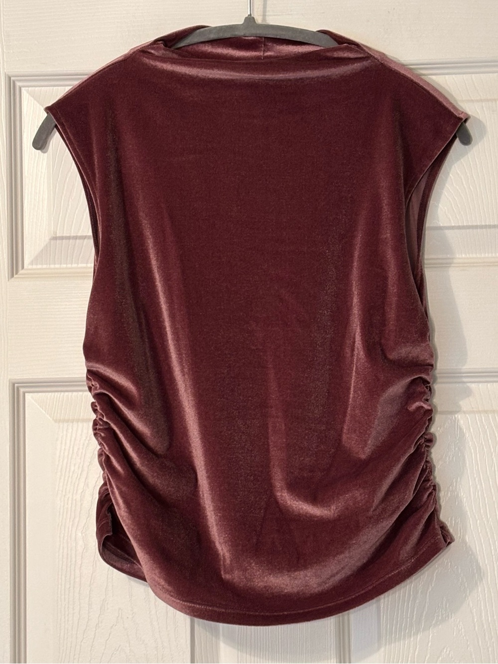 A New Day Mock Neck Velvet Sleeveless Top Size S EUC